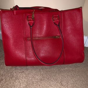 Red leather bag